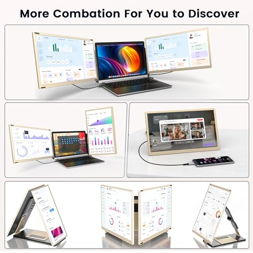 15.6" Portable Triple Monitor with IPS FHD 1080P Display W146