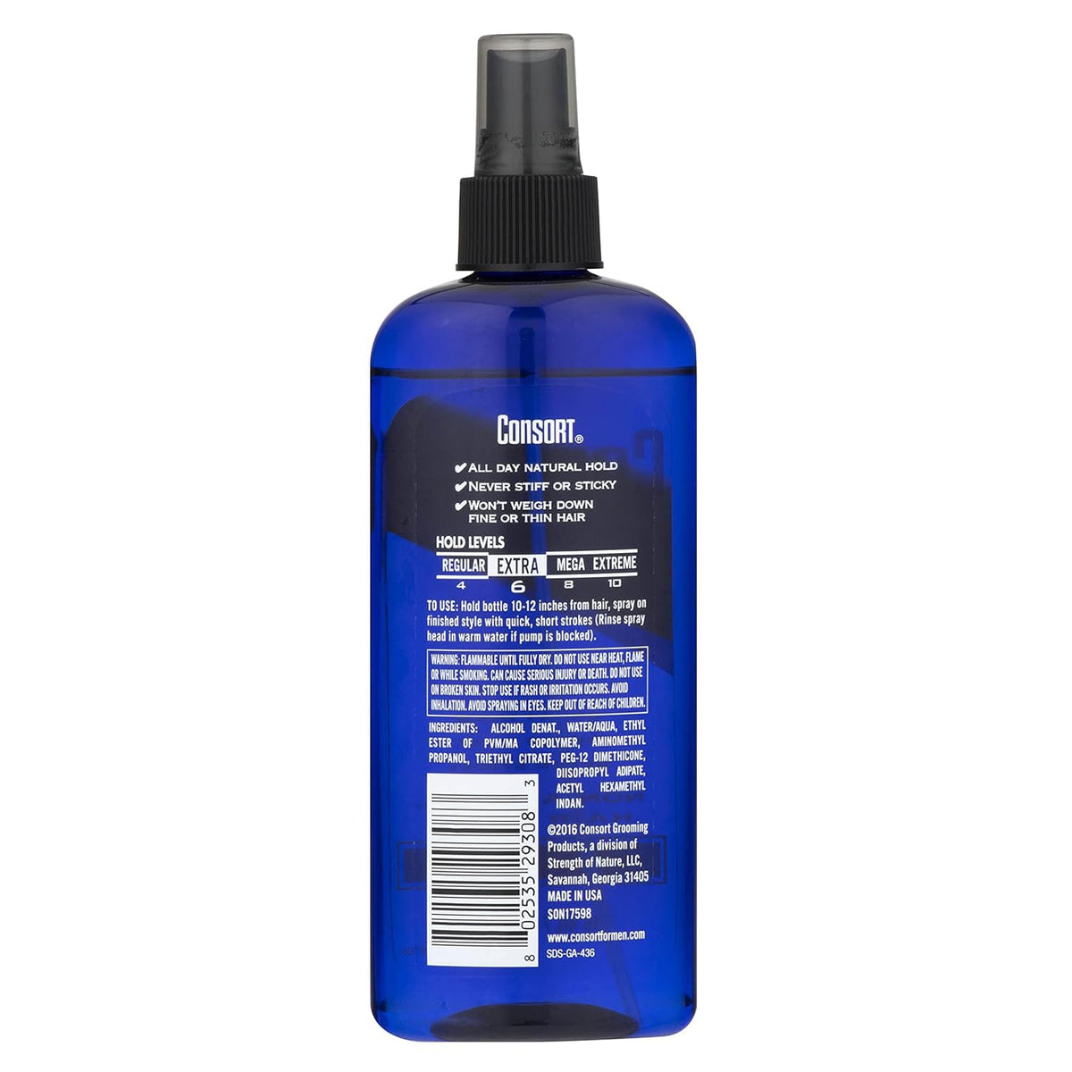 Unscented Hair Spray 8oz Pump 3 Pack U924
