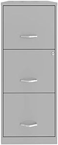 3 Drawer Vertical Metal File Cabinet with Lock Pearl White P6108