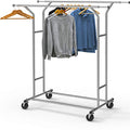 Chrome Double Rail Garment Rack D572