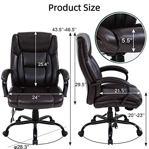 PU Leather Ergonomic High Back Office Chair with Massage Lumbar Support I503350
