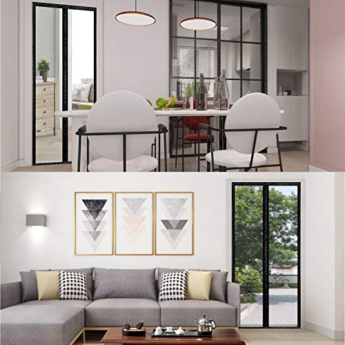 Transparent Insulated Door Curtain, Magnetic Thermal Door Cover, Self-Closing Magnetic Screen Door, Fits Doors up to 38" x 82" T6758