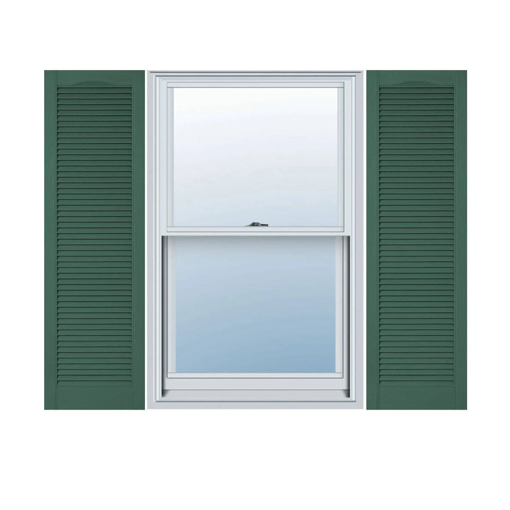 Vinyl Cathedral Top Open Louver Shutters O1285