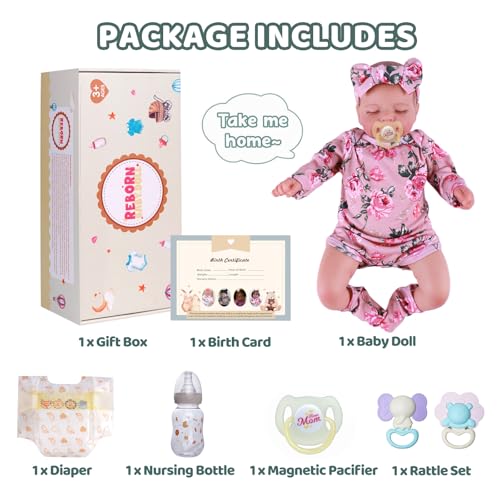 20 inch Sleeping Realistic Newborn Baby Doll with Soft Body W552293