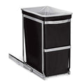 Chrome 35 Liter Dual Compartment Recycling Bin and Trash Can D1169