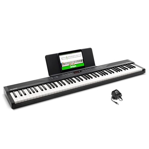 88 Key Keyboard Piano with 480 Sounds, Speakers, USB MIDI, Carry-Bag, Stand, Headphones, Pedal O307067