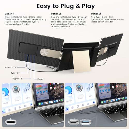 15.6" Portable Triple Monitor with IPS FHD 1080P Display W146