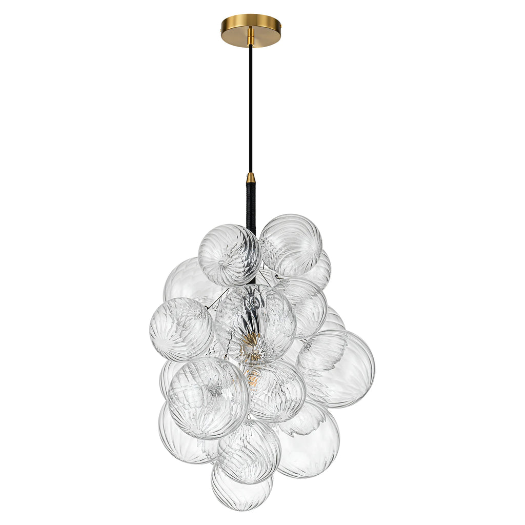1-Light Dimmable Glass Globe Chandelier A852563
