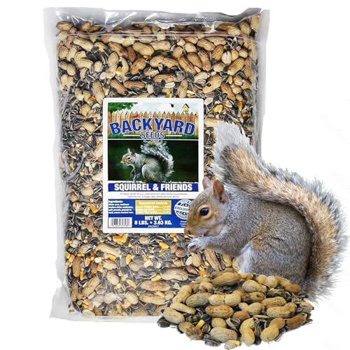 8 lb Squirrel & Chipmunk Food Mix with Sunflower Seeds, Peanuts & Corn D299768