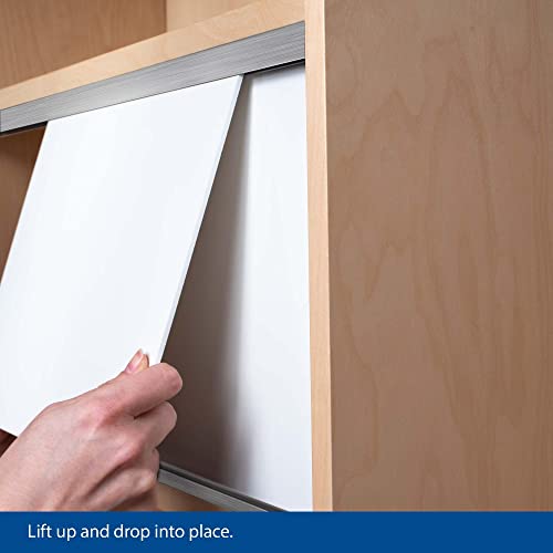 Aluminum Sliding Door Track for 1/4'' Glass or Wood Door Panels, 4 Foot Upper and Lower Track Set J3911