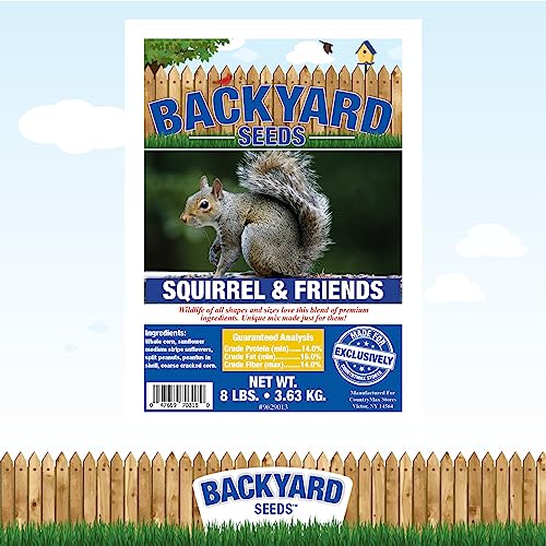 8 lb Squirrel & Chipmunk Food Mix with Sunflower Seeds, Peanuts & Corn D299768