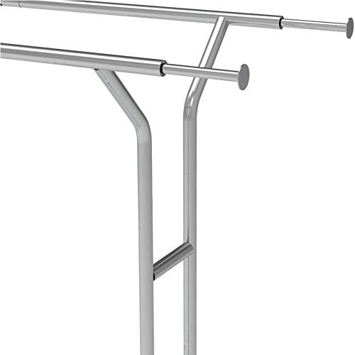 Chrome Double Rail Garment Rack D572
