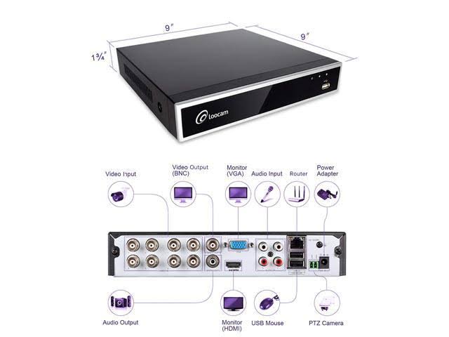 1080p HD 8CH DVR Security Camera System with 2TB Hard Drive I553678