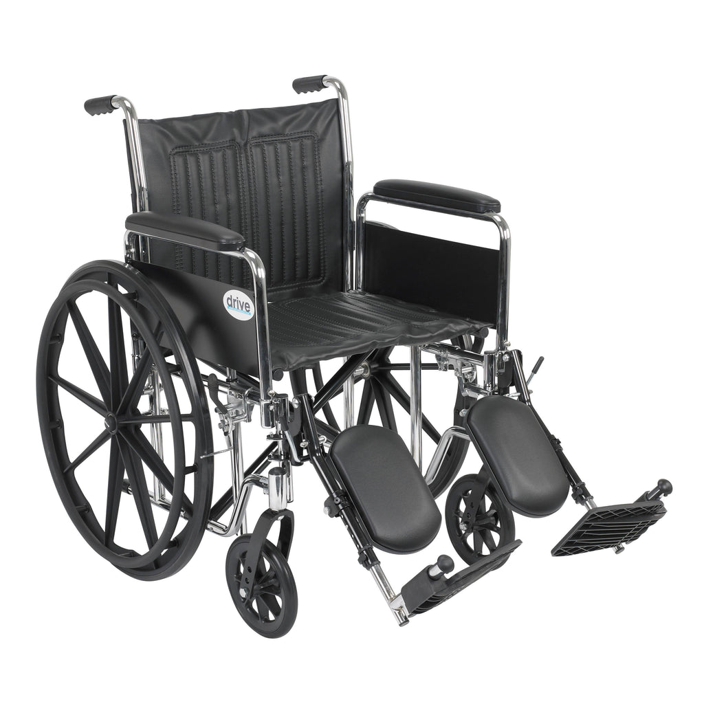 Chrome Sport Wheelchair with Elevating Leg Rests O833797