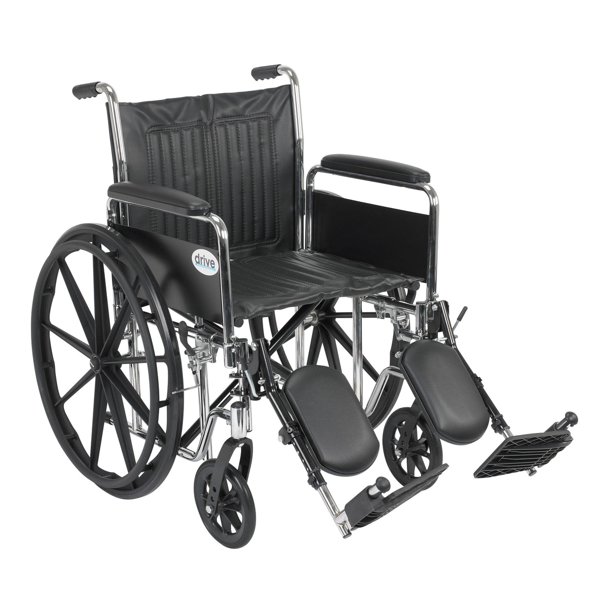 Chrome Sport Wheelchair with Elevating Leg Rests O833797
