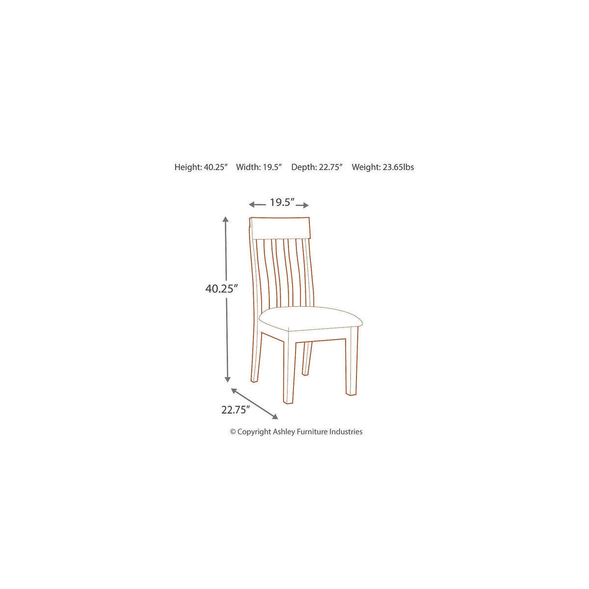 Brown Dining Room Chair, Set of 2 A1757