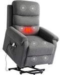 Dark Blue Power Lift Recliner Chair with Heat and Massage E110687