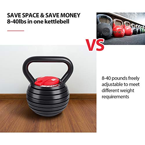 Adjustable Cast Iron Kettlebell Weights Set 5, 8, 9, 12lb S717436