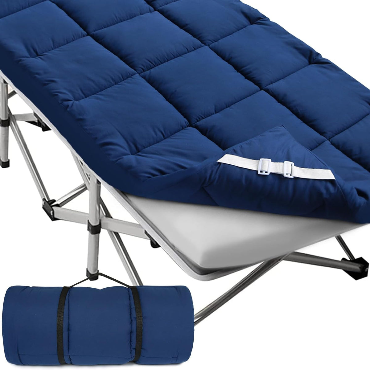 Navy Cot Mattress Topper 2 Pack X5943