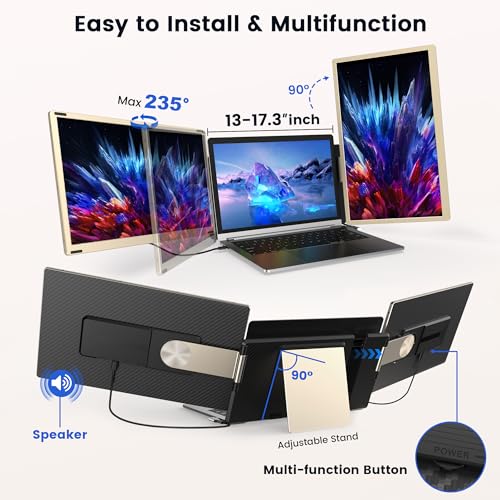 15.6" Portable Triple Monitor with IPS FHD 1080P Display W146