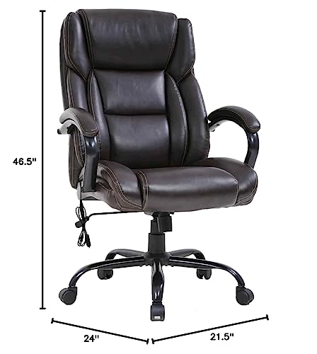 PU Leather Ergonomic High Back Office Chair with Massage Lumbar Support I503350
