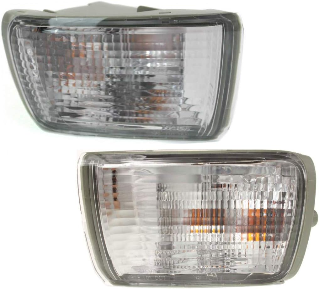 For 2003 2004 2005 Toyota 4Runner Front Signal Corner Light Driver and Passenger Side Pair with Bulbs I56866