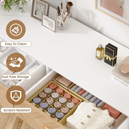 Rustic Brown Wooden 6 Drawer Dresser S13419