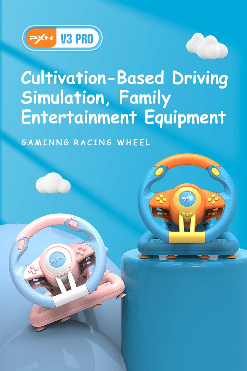 Gaming Steering Wheel with Pedal 180 Degree (blue) T59000