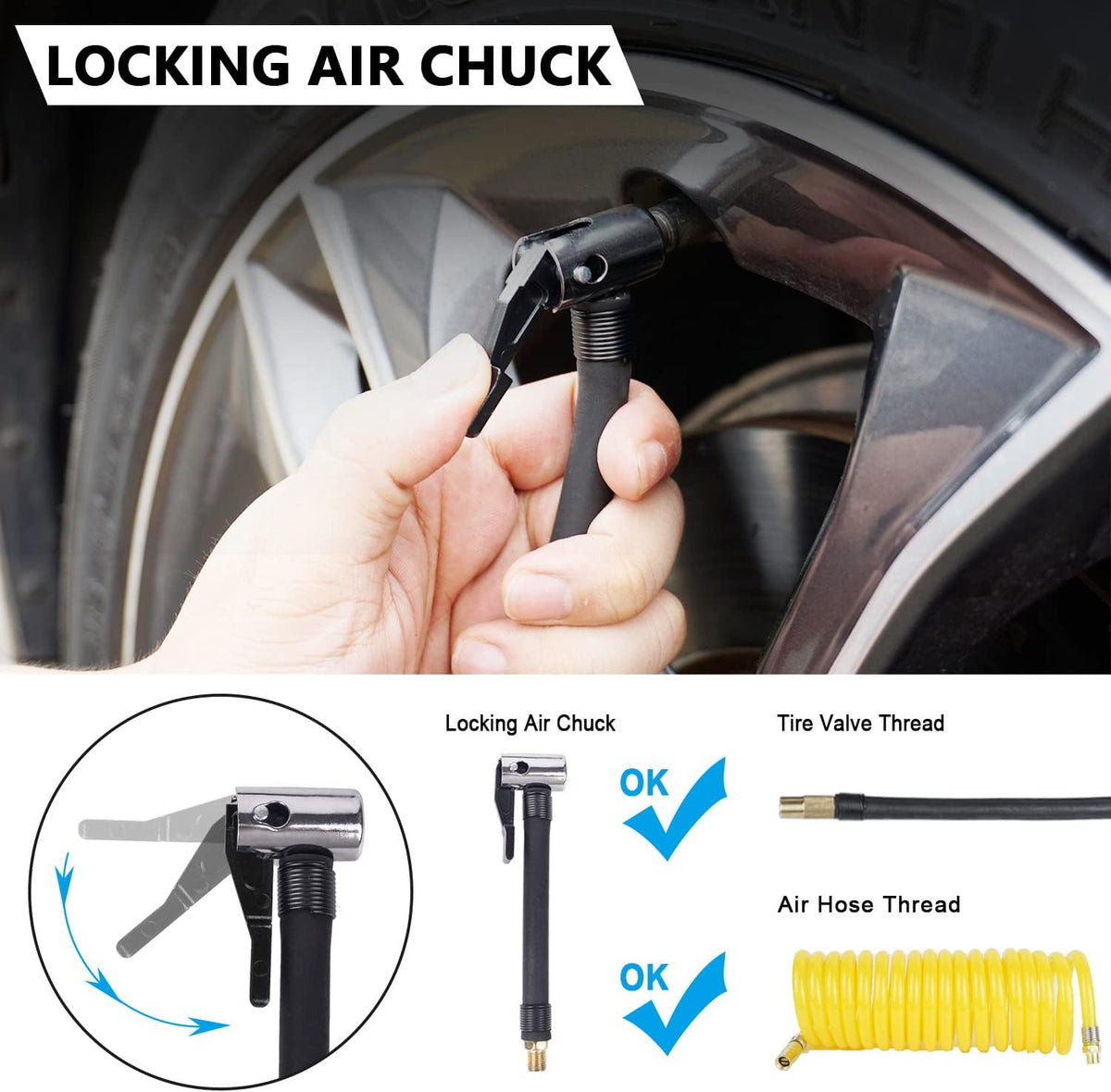 Portable Heavy Duty 12V Air Compressor Pump with Digital Gauge R85025