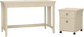 Antique White Writing Desk with 2 Drawer File Cabinet Z450744
