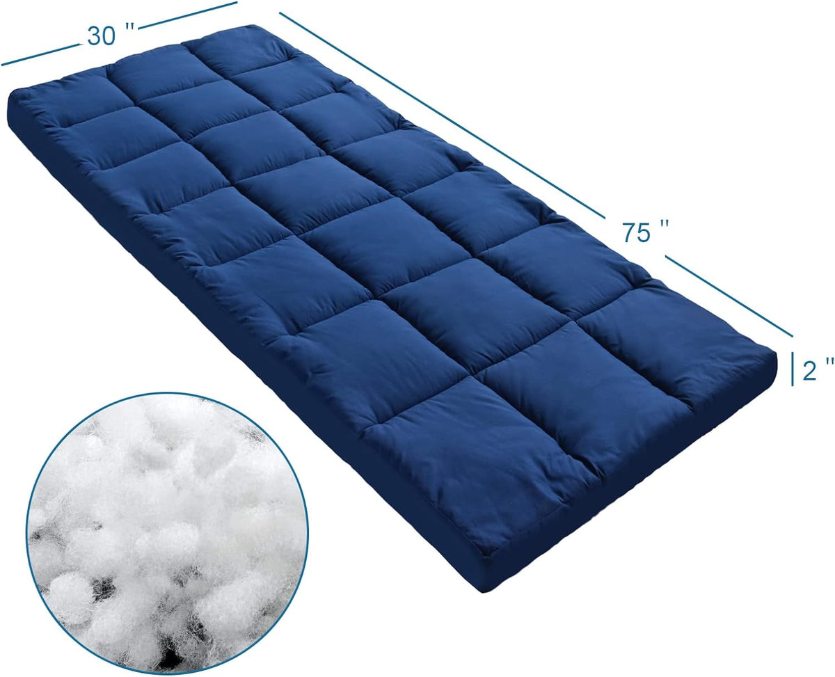 Navy Cot Mattress Topper 2 Pack X5943