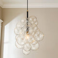 1-Light Dimmable Glass Globe Chandelier A852563