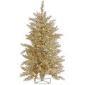 Champagne Artificial Christmas Tree with 70 Clear Lights B414
