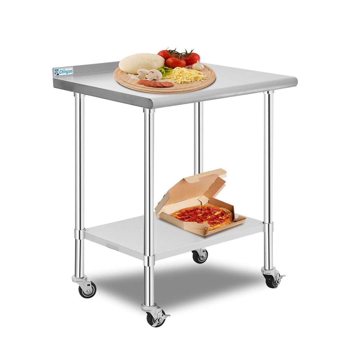 Stainless Steel Table 24x30 Inches with Caster Wheels J4278