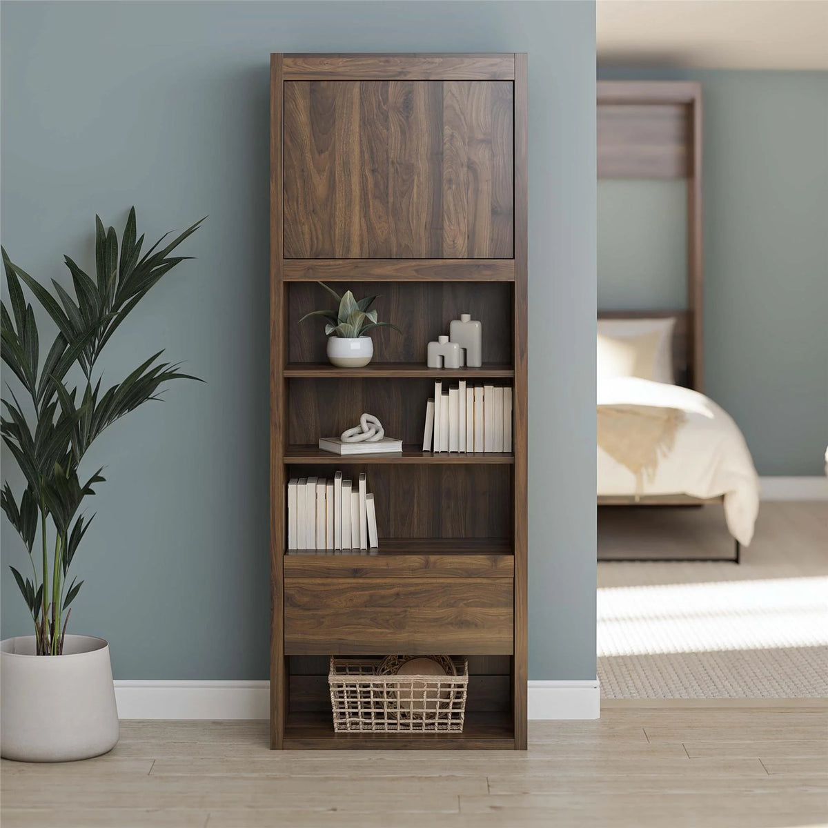 Single Side Cabinet in Walnut Q438988