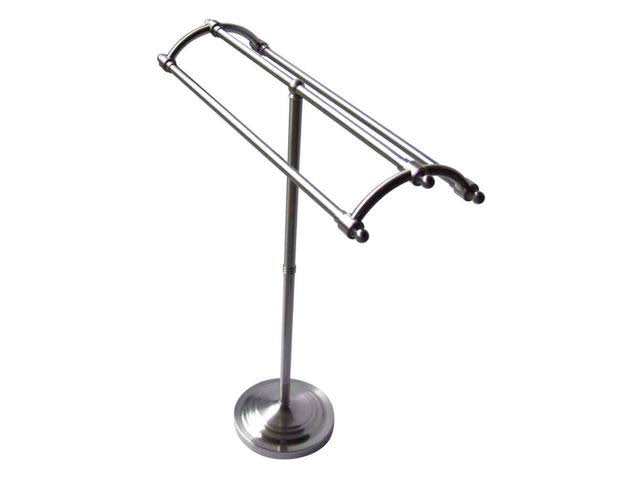 Vintage Satin Nickel Pedestal Towel Rack P5199