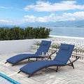 Rattan Adjustable Back 3 Pieces Cushioned Patio Chaise Lounge G735