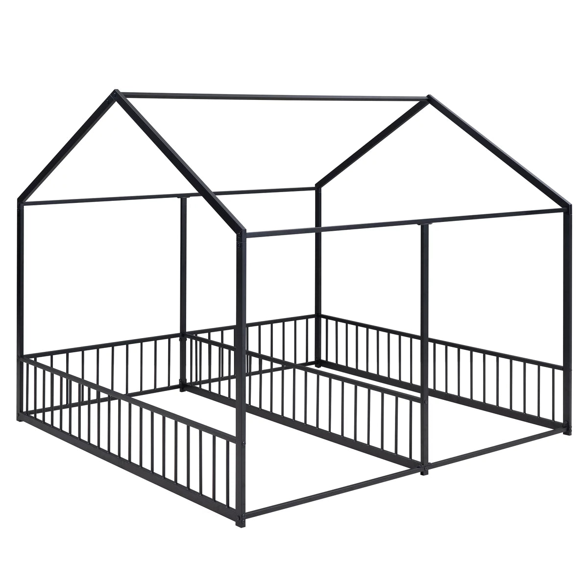 Black Twin Size Metal House Platform Beds R474239