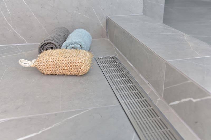 Stainless Steel Linear Shower Drain, Brushed Nickel, 16 inch/24 inch/30 inch/35 inch/39 inch/47 in R2640