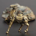 Solid Copper Race Horse Miniature Figurines Desk Decor Ornament Handmade Crafts P880
