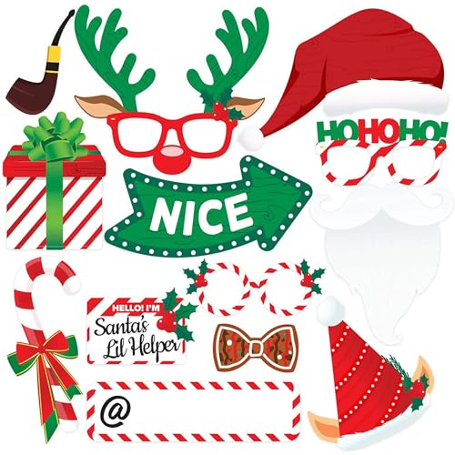 Christmas Photo Booth Props 38pc Set S545438