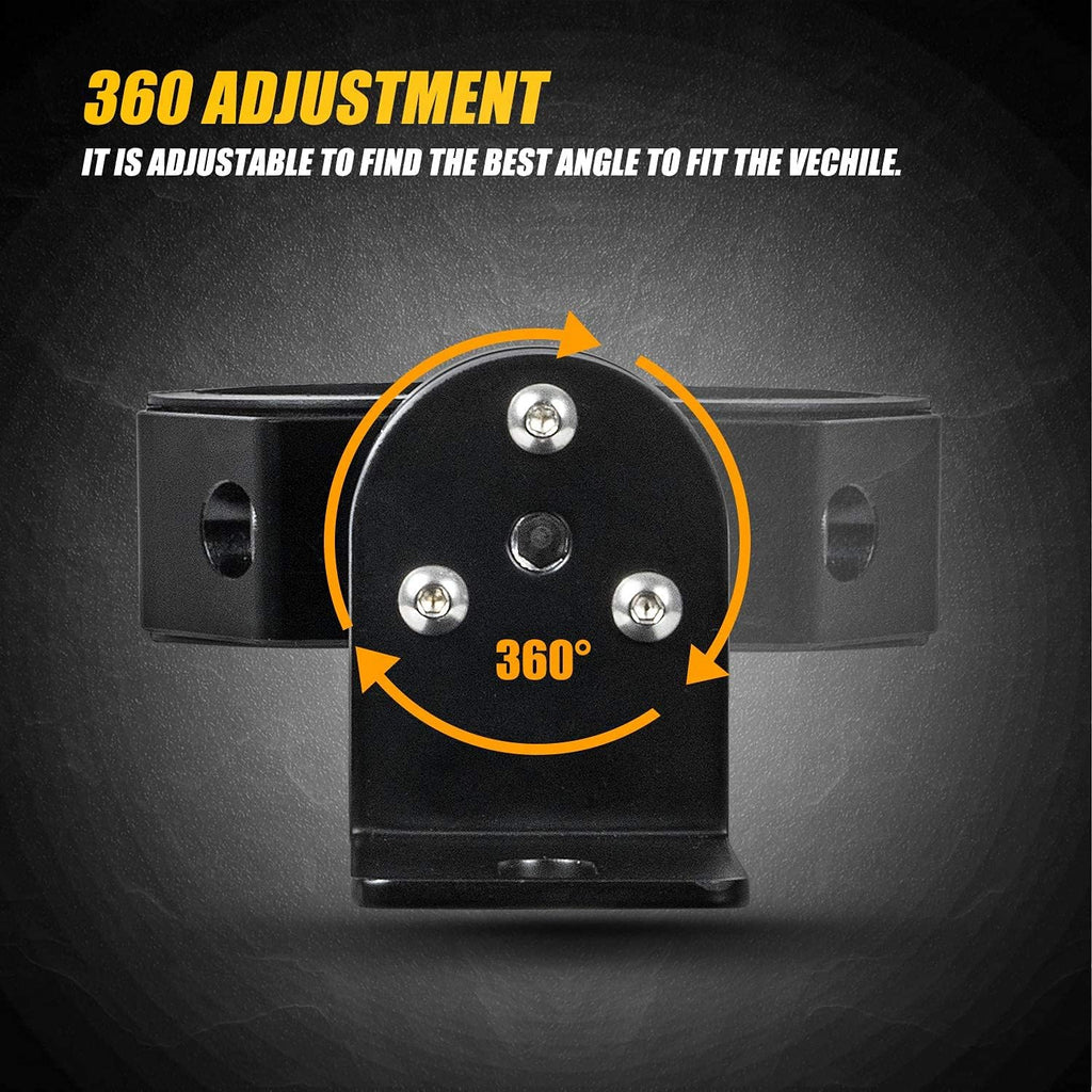 2 PCS Universal Heavy Duty Adjustable Roll Bar Flag Mount & Whip Light Mount D84391