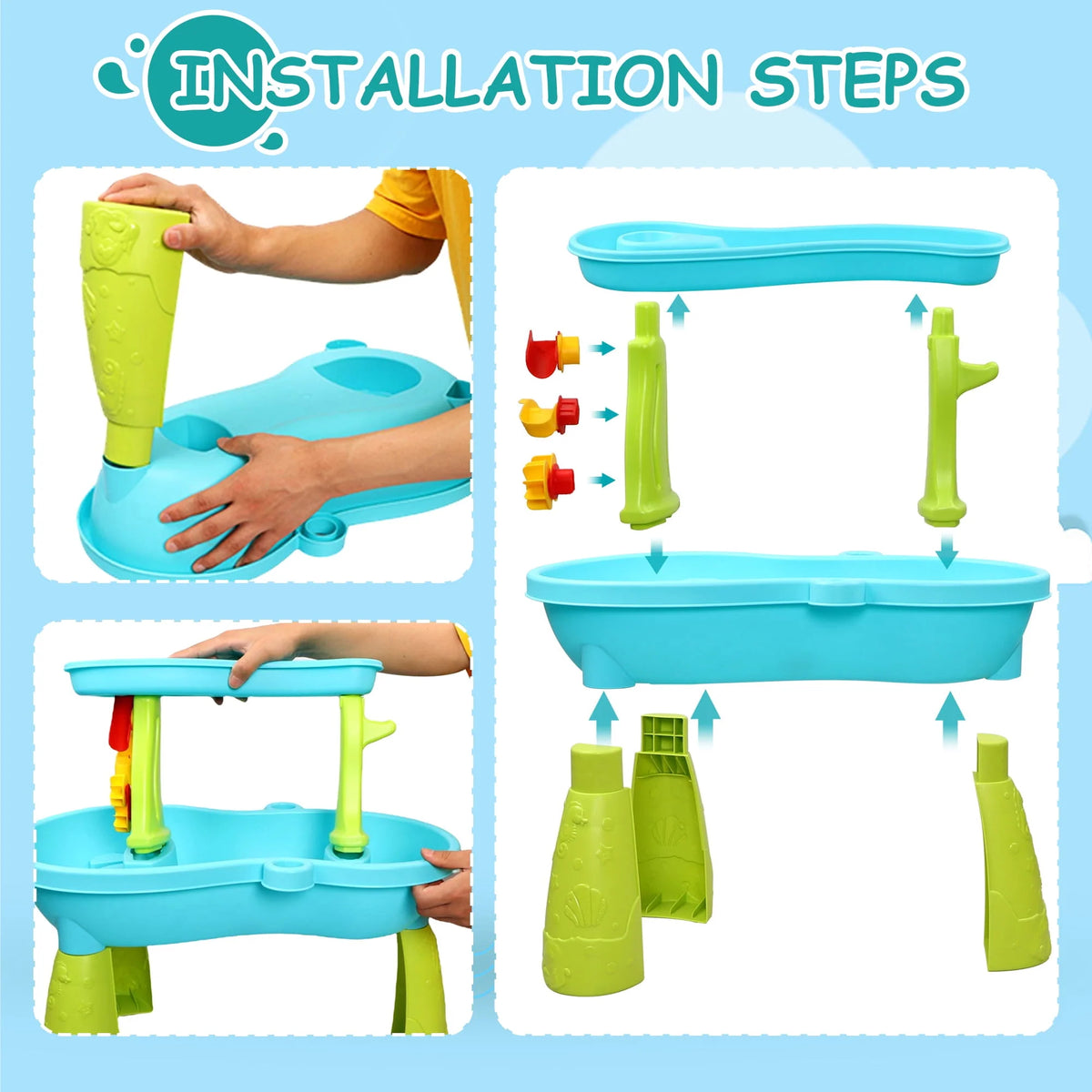 Sand and Water Table with 19PCS Accessory Set B1300