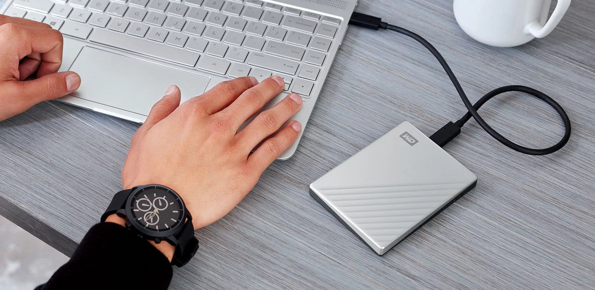 2TB Portable External Hard Drive Silver Y1588