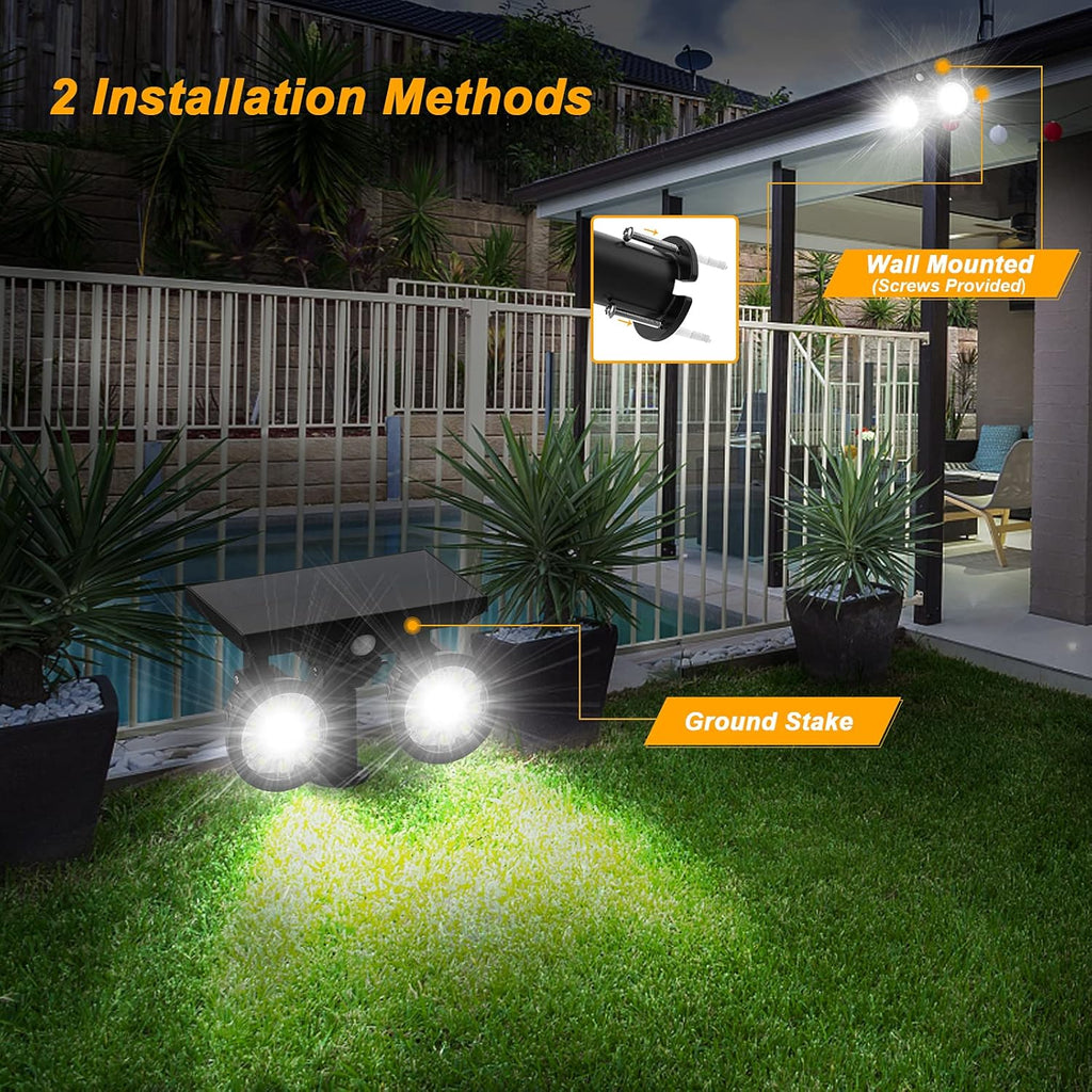 4 Pack Solar Motion Sensor Outdoor Spot Lights R637548