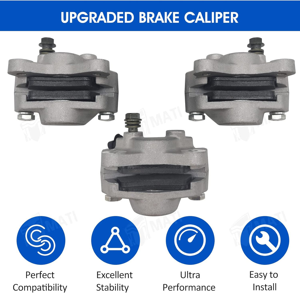 Front Left Right & Rear Brake Calipers with Pads Pack of 2 O26382
