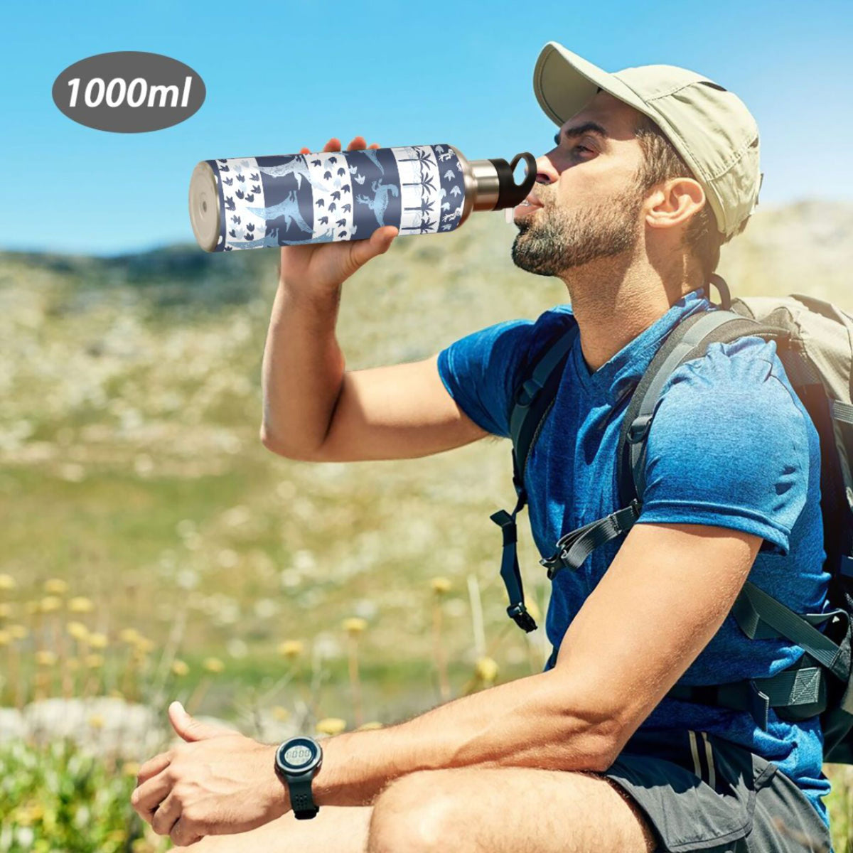Stainless Steel Insulated Water Bottle with Straw Lid R5045