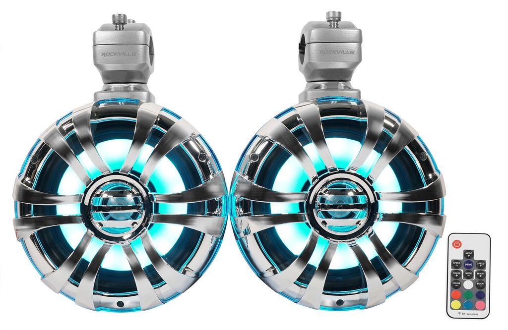 6.5" LED Swivel Marine Wakeboard Speakers with Amplifier and Amp Kit G28393