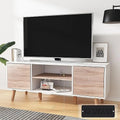Black Walnut TV Stand with Push Up Doors M5105