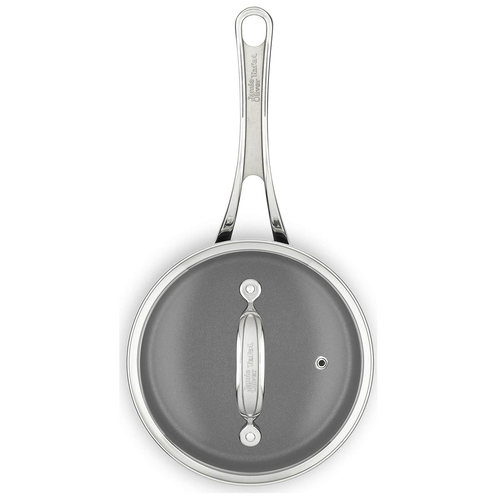 Black Hard Anodised Saucepan with Lid Y325